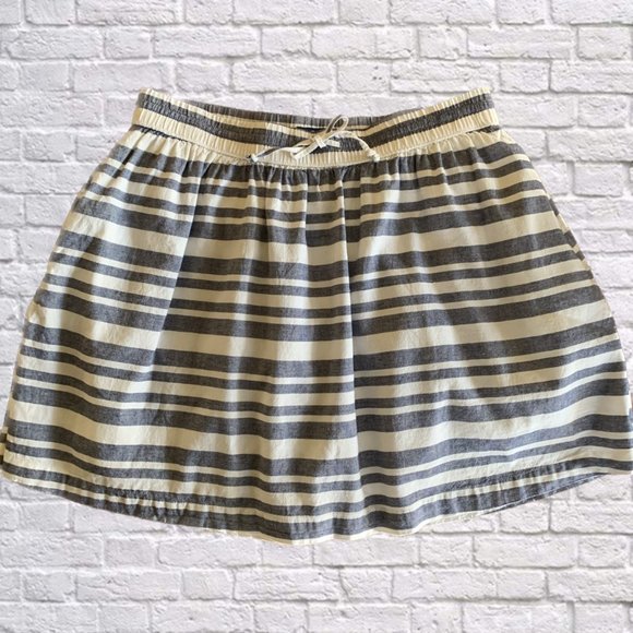 Gap Striped Blue / Off White Skirt Ladies Medium - Picture 1 of 10